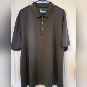 PGA TOUR Men's Large Airflux Gray Polo Golf Shirt